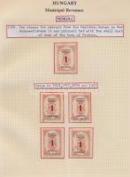 Gary Ryan magyar városi okmánybélyeg gyűjteménye, kb 2.000 különféle városi okmánybélyeg 7 albumban,...