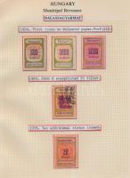 Gary Ryan magyar városi okmánybélyeg gyűjteménye, kb 2.000 különféle városi okmánybélyeg 7 albumban,...