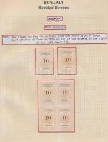 Gary Ryan magyar városi okmánybélyeg gyűjteménye, kb 2.000 különféle városi okmánybélyeg 7 albumban,...