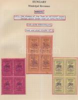 Gary Ryan magyar városi okmánybélyeg gyűjteménye, kb 2.000 különféle városi okmánybélyeg 7 albumban,...