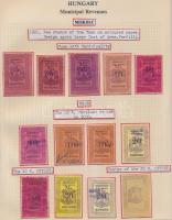 Gary Ryan magyar városi okmánybélyeg gyűjteménye, kb 2.000 különféle városi okmánybélyeg 7 albumban,...