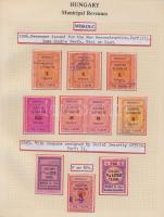 Gary Ryan magyar városi okmánybélyeg gyűjteménye, kb 2.000 különféle városi okmánybélyeg 7 albumban,...