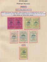 Gary Ryan magyar városi okmánybélyeg gyűjteménye, kb 2.000 különféle városi okmánybélyeg 7 albumban,...