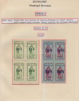 Gary Ryan magyar városi okmánybélyeg gyűjteménye, kb 2.000 különféle városi okmánybélyeg 7 albumban,...