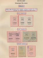 Gary Ryan magyar városi okmánybélyeg gyűjteménye, kb 2.000 különféle városi okmánybélyeg 7 albumban,...