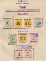 Gary Ryan magyar városi okmánybélyeg gyűjteménye, kb 2.000 különféle városi okmánybélyeg 7 albumban,...