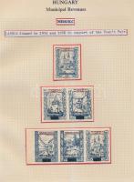 Gary Ryan magyar városi okmánybélyeg gyűjteménye, kb 2.000 különféle városi okmánybélyeg 7 albumban,...