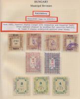 Gary Ryan magyar városi okmánybélyeg gyűjteménye, kb 2.000 különféle városi okmánybélyeg 7 albumban,...