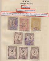 Gary Ryan magyar városi okmánybélyeg gyűjteménye, kb 2.000 különféle városi okmánybélyeg 7 albumban,...