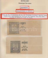 Gary Ryan magyar városi okmánybélyeg gyűjteménye, kb 2.000 különféle városi okmánybélyeg 7 albumban,...
