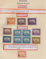 Gary Ryan magyar városi okmánybélyeg gyűjteménye, kb 2.000 különféle városi okmánybélyeg 7 albumban,...