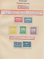 Gary Ryan magyar városi okmánybélyeg gyűjteménye, kb 2.000 különféle városi okmánybélyeg 7 albumban,...