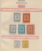 Gary Ryan magyar városi okmánybélyeg gyűjteménye, kb 2.000 különféle városi okmánybélyeg 7 albumban,...