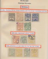 Gary Ryan magyar városi okmánybélyeg gyűjteménye, kb 2.000 különféle városi okmánybélyeg 7 albumban,...