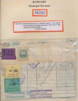 Gary Ryan magyar városi okmánybélyeg gyűjteménye, kb 2.000 különféle városi okmánybélyeg 7 albumban,...