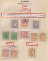 Gary Ryan magyar városi okmánybélyeg gyűjteménye, kb 2.000 különféle városi okmánybélyeg 7 albumban,...