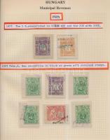 Gary Ryan magyar városi okmánybélyeg gyűjteménye, kb 2.000 különféle városi okmánybélyeg 7 albumban,...