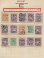 Gary Ryan magyar városi okmánybélyeg gyűjteménye, kb 2.000 különféle városi okmánybélyeg 7 albumban,...