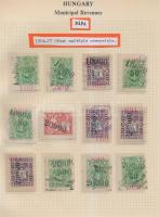 Gary Ryan magyar városi okmánybélyeg gyűjteménye, kb 2.000 különféle városi okmánybélyeg 7 albumban,...