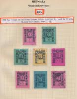 Gary Ryan magyar városi okmánybélyeg gyűjteménye, kb 2.000 különféle városi okmánybélyeg 7 albumban,...