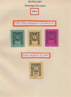 Gary Ryan magyar városi okmánybélyeg gyűjteménye, kb 2.000 különféle városi okmánybélyeg 7 albumban,...