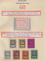 Gary Ryan magyar városi okmánybélyeg gyűjteménye, kb 2.000 különféle városi okmánybélyeg 7 albumban,...