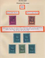 Gary Ryan magyar városi okmánybélyeg gyűjteménye, kb 2.000 különféle városi okmánybélyeg 7 albumban,...