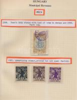 Gary Ryan magyar városi okmánybélyeg gyűjteménye, kb 2.000 különféle városi okmánybélyeg 7 albumban,...