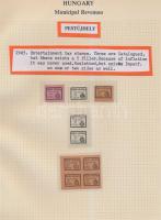 Gary Ryan magyar városi okmánybélyeg gyűjteménye, kb 2.000 különféle városi okmánybélyeg 7 albumban,...
