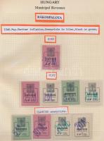 Gary Ryan magyar városi okmánybélyeg gyűjteménye, kb 2.000 különféle városi okmánybélyeg 7 albumban,...