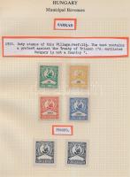 Gary Ryan magyar városi okmánybélyeg gyűjteménye, kb 2.000 különféle városi okmánybélyeg 7 albumban,...