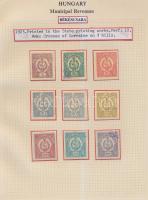 Gary Ryan magyar városi okmánybélyeg gyűjteménye, kb 2.000 különféle városi okmánybélyeg 7 albumban,...