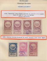 Gary Ryan magyar városi okmánybélyeg gyűjteménye, kb 2.000 különféle városi okmánybélyeg 7 albumban,...