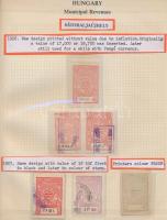 Gary Ryan magyar városi okmánybélyeg gyűjteménye, kb 2.000 különféle városi okmánybélyeg 7 albumban,...