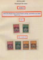 Gary Ryan magyar városi okmánybélyeg gyűjteménye, kb 2.000 különféle városi okmánybélyeg 7 albumban,...