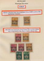 Gary Ryan magyar városi okmánybélyeg gyűjteménye, kb 2.000 különféle városi okmánybélyeg 7 albumban,...