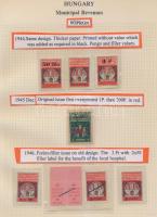 Gary Ryan magyar városi okmánybélyeg gyűjteménye, kb 2.000 különféle városi okmánybélyeg 7 albumban,...