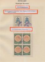 Gary Ryan magyar városi okmánybélyeg gyűjteménye, kb 2.000 különféle városi okmánybélyeg 7 albumban,...