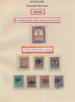 Gary Ryan magyar városi okmánybélyeg gyűjteménye, kb 2.000 különféle városi okmánybélyeg 7 albumban,...