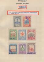 Gary Ryan magyar városi okmánybélyeg gyűjteménye, kb 2.000 különféle városi okmánybélyeg 7 albumban,...