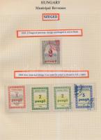 Gary Ryan magyar városi okmánybélyeg gyűjteménye, kb 2.000 különféle városi okmánybélyeg 7 albumban,...