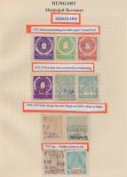 Gary Ryan magyar városi okmánybélyeg gyűjteménye, kb 2.000 különféle városi okmánybélyeg 7 albumban,...