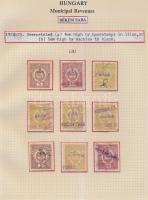 Gary Ryan magyar városi okmánybélyeg gyűjteménye, kb 2.000 különféle városi okmánybélyeg 7 albumban,...