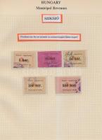Gary Ryan magyar városi okmánybélyeg gyűjteménye, kb 2.000 különféle városi okmánybélyeg 7 albumban,...