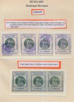 Gary Ryan magyar városi okmánybélyeg gyűjteménye, kb 2.000 különféle városi okmánybélyeg 7 albumban,...