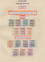 Gary Ryan magyar városi okmánybélyeg gyűjteménye, kb 2.000 különféle városi okmánybélyeg 7 albumban,...