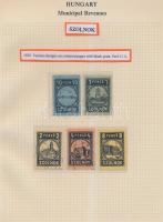 Gary Ryan magyar városi okmánybélyeg gyűjteménye, kb 2.000 különféle városi okmánybélyeg 7 albumban,...