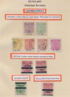 Gary Ryan magyar városi okmánybélyeg gyűjteménye, kb 2.000 különféle városi okmánybélyeg 7 albumban,...