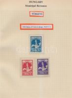 Gary Ryan magyar városi okmánybélyeg gyűjteménye, kb 2.000 különféle városi okmánybélyeg 7 albumban,...