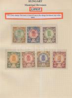 Gary Ryan magyar városi okmánybélyeg gyűjteménye, kb 2.000 különféle városi okmánybélyeg 7 albumban,...